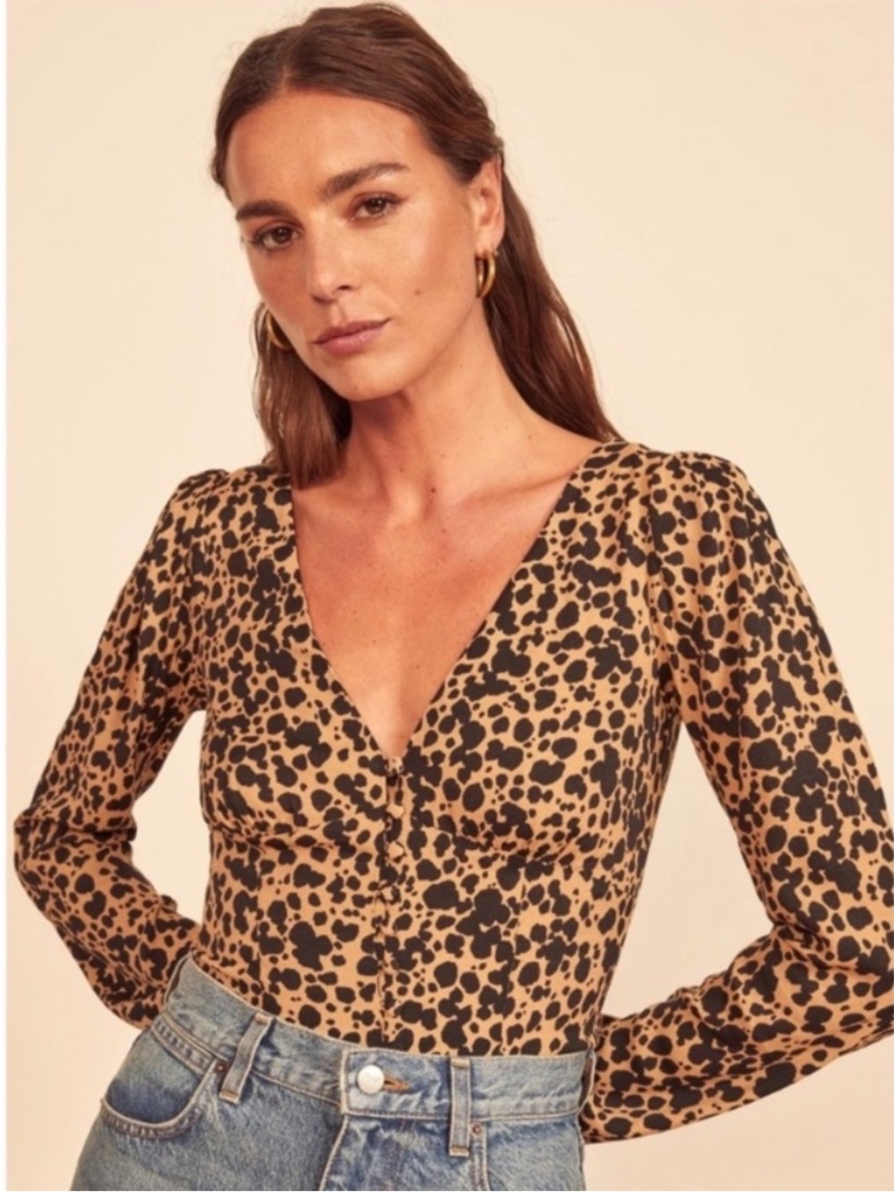 Reformation Nell Top – Leopard
